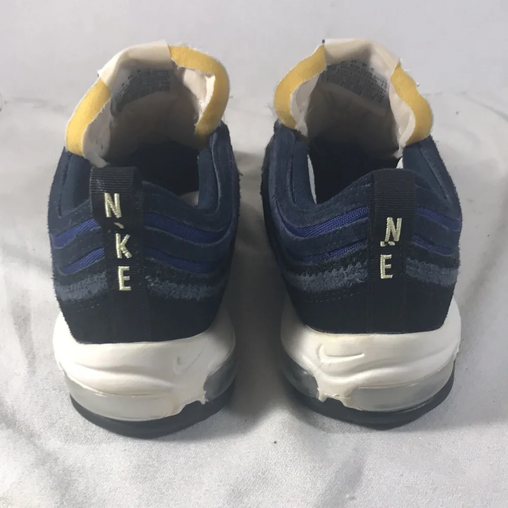 Nike Men’s Air Max 97 SE Running Club Black/ Obsidian Blue Suede Sneakers